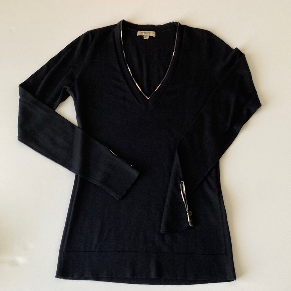 Burberry Sweater Silk Cashmere Black M